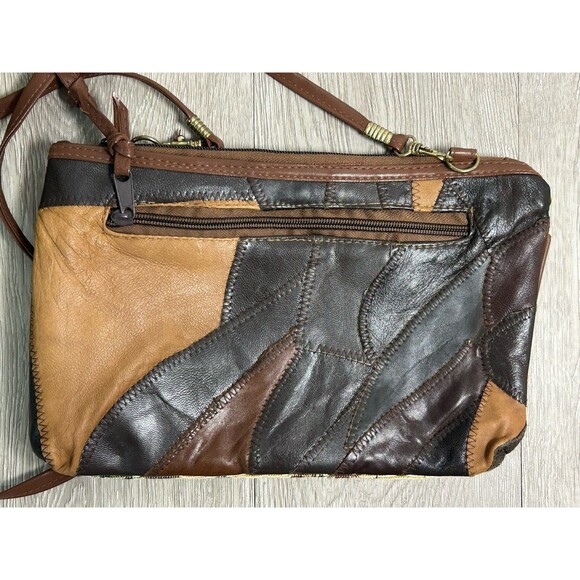 Vintage 2-sided Crossbody Purse Bag Tapestry Or Patchwork - Picture 2 of 10